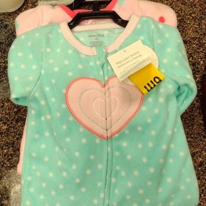 6month girl fleece pjs set of 2